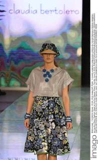 A model presents a beachwear creation by Claudia Bertolero fashion designers during the Miami Fashion Week at the Ice Palace, Miami, Florida, June 3, 2016.  MIA20160603202 GARYxIxROTHSTEIN
