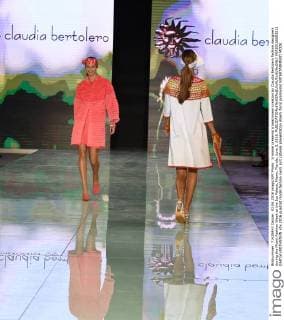 A model presents a beachwear creation by Claudia Bertolero fashion designers during the Miami Fashion Week at the Ice Palace, Miami, Florida, June 3, 2016.  MIA20160603212 GARYxIxROTHSTEIN