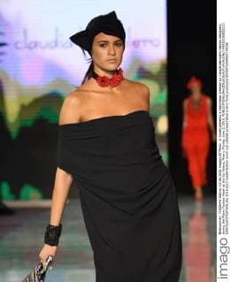 A model presents a beachwear creation by Claudia Bertolero fashion designers during the Miami Fashion Week at the Ice Palace, Miami, Florida, June 3, 2016.  MIA20160603213 GARYxIxROTHSTEIN
