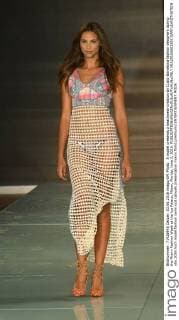 A model presents a beachwear creation by Custo Barcelona fashion designers during the Miami Fashion Week at the Ice Palace, Miami, Florida, June 3, 2016.  MIA20160603302 GARYxIxROTHSTEIN