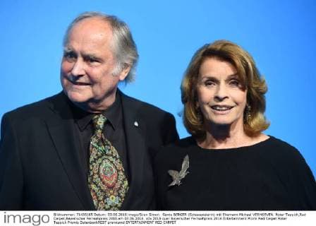 Senta BERGER (Schauspielerin) mit Ehemann Michael VERHOEVEN. Roter Teppich,Red Carpet,Bayerischer Fernsehpreis 2016 am 03.06.2016.
