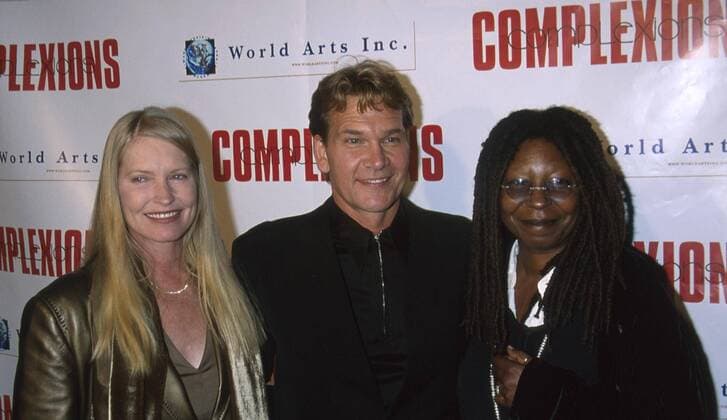 Jan. 1, 2011 - K23259MR: SHOW OPENING COMPLEXIONS .AHMANSON THEATRE, LA 11 01 2001.WHOOPI GOLDBERG, PATRICK SWAYZE AND WIFE LISA NIEMI (DITECTED PATRICK SWAYZE IN WITHOUT A WORD ). MILAN RYBA 2001 - ZUMAg49_