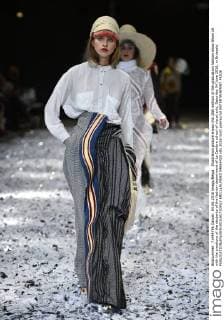 Illustration picture shows the 28th edition of the graduation fashion show Show 16 with the creations of the students of the fashion department of La Cambre school of visual arts, Saturday 04 June 2016, in Brussels.  ERICxLALMAND 04865420