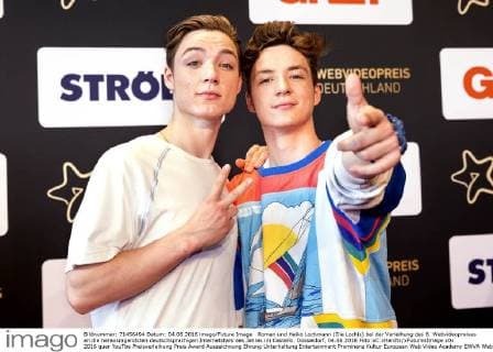 Roman und Heiko Lochmann (Die Lochis) bei der Verleihung des 6. Webvideopreises an die herausragendsten deutschsprachigen Internetstars des Jahres im Castello. Düsseldorf, 04.06.2016 Foto:xC.xHardtx xFuturexImage