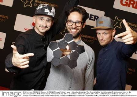 Sebastian Linda und The Saxonz bei der Verleihung des 6. Webvideopreises an die herausragendsten deutschsprachigen Internetstars des Jahres im Castello. Düsseldorf, 04.06.2016 Foto:xC.xHardtx xFuturexImage