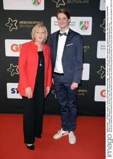 Hannelore Kraft und Sohn Jan bei der Verleihung des Webvideopreises Deutschland 2016 im Castello. Düsseldorf, 04.06.2016 Foto:xO.xHausenx xFuturexImage