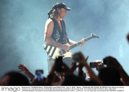 June 4, 2016 - Mexico - E04061602.JPG.CIUDAD DE MEXICO MusicMusica-Scorpions.- Aspectos de la presentacion de la banda alemana Scorpions, el viernes 3 de junio de 2016, en la Arena Ciudad de Mexico. Foto: Agencia EL UNIVERSALAgustin SalinasJMA Mexico  - ZUMAu78_