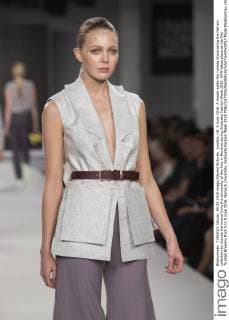 London, UK. 5 June 2016. A model walks the runway showcasing the fashion collection by Joanna Hammond from the University of the Arts in Norwich during Graduate Fashion Week 2016. GFW takes place at the Old Truman Brewery from 5 to 8 June 2016. Norwich University, Graduate Fashion Week 2016 