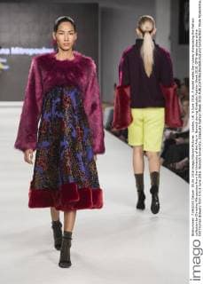 London, UK. 5 June 2016. A model walks the runway showcasing the fashion collection by Christina Mitropoulou from the University of the Arts in Norwich during Graduate Fashion Week 2016. GFW takes place at the Old Truman Brewery from 5 to 8 June 2016. Norwich University, Graduate Fashion Week 2016 