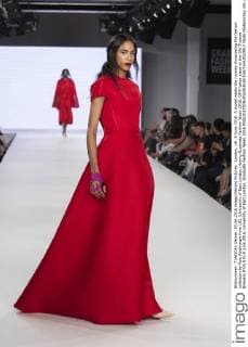 London, UK. 5 June 2016. A model walks the runway showcasing the fashion collection by Fola Adefowope from UEL (University of East London) during Graduate Fashion Week 2016. GFW takes place at the Old Truman Brewery from 5 to 8 June 2016. University of East London, Graduate Fashion Week 2016 