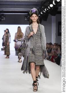 London, UK. 5 June 2016. A model walks the runway showcasing the fashion collection by Alexandra McMullan from Northumbria University during Graduate Fashion Week 2016. GFW takes place at the Old Truman Brewery from 5 to 8 June 2016. Northumbria University, Graduate Fashion Week 2016 