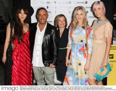 English model Amber Le Bon, Betty Bachz, and Donna Air attending the Istituto Marangoni graduate fashion show, held at East London s Old Truman Brewery. JUNE 5th 2016 MES 161710  MESx161710