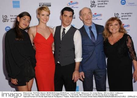 June 5, 2016 - Hollywood, CA, United States - 05 June 2016 - Hollywood, California - Niki Vakali, Andrea Osvart, Christopher Pakaliatis, J.K. Simmons, Maria Kavoyianni. Arrivals for the 2016 LA Greek Film Festival Premiere Of Worlds Apart held at The Egyptian Theater. Photo Credit: Hollywood United States - ZUMAa123