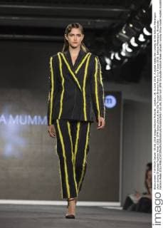 London, UK. 5 June 2016. A model walks the runway at the Istituto Marangoni show during Graduate Fashion Week 2016. GFW takes place at the Old Truman Brewery from 5 to 8 June 2016. Istituto Marangoni, Graduate Fashion Week 2016 