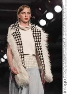 London, UK. 5 June 2016. A model walks the runway at the Istituto Marangoni show during Graduate Fashion Week 2016. GFW takes place at the Old Truman Brewery from 5 to 8 June 2016. Istituto Marangoni, Graduate Fashion Week 2016 