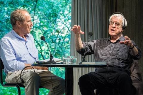 Literaturwerkstatt Berlin Haus für Poesie Charles Simic USA Autor, im Gespräch über sein Leben und Werk mit Michael Krüger DEU Autor. 17. poesiefestival berlin 2016- in der Berliner Akademie der Künste So 5.6., 2016