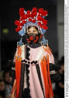 June 5, 2016 - London, UK - London, UK. A model presents a look by Wenyue Zhang, from Northumbria University. Graduate Fashion Week opens at the Old Truman Brewery in East London showcasing the work of over 1,000 of the very best graduates from over 40 universities around the world. 30,000 guests are expected to attend the annual event which features 22 catwalk shows and more. London UK  - ZUMAl94_