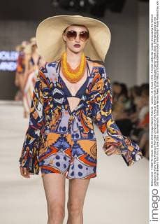 London, UK. 6 June 2016. A model walks the runway showcasing the fashion collection by Holly Marie Anderson from the University of the Arts at Bournemouth during Graduate Fashion Week 2016. GFW takes place at the Old Truman Brewery from 5 to 8 June 2016. Bournemouth, Graduate Fashion Week 2016 