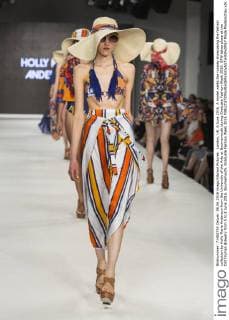 London, UK. 6 June 2016. A model walks the runway showcasing the fashion collection by Holly Marie Anderson from the University of the Arts at Bournemouth during Graduate Fashion Week 2016. GFW takes place at the Old Truman Brewery from 5 to 8 June 2016. Bournemouth, Graduate Fashion Week 2016 