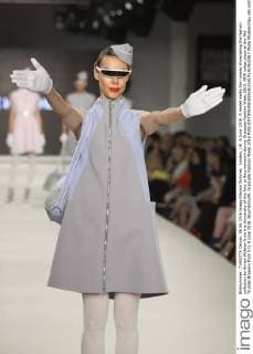 London, UK. 6 June 2016. A model walks the runway showcasing the fashion collection by Aimee Willsher from the University of the Arts at Bournemouth during Graduate Fashion Week 2016. GFW takes place at the Old Truman Brewery from 5 to 8 June 2016. Bournemouth, Graduate Fashion Week 2016 
