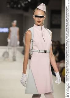 London, UK. 6 June 2016. A model walks the runway showcasing the fashion collection by Aimee Willsher from the University of the Arts at Bournemouth during Graduate Fashion Week 2016. GFW takes place at the Old Truman Brewery from 5 to 8 June 2016. Bournemouth, Graduate Fashion Week 2016 