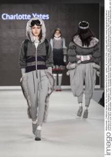 London, UK. 6 June 2016. A model walks the runway showcasing the fashion collection by Charlotte Yates from Nottingham Trent University during Graduate Fashion Week 2016. GFW takes place at the Old Truman Brewery from 5 to 8 June 2016. Nottingham Trent University, Graduate Fashion Week 2016 