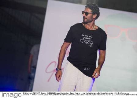 Oscar Higares during the fashion show By Nerea Garmendia of his 2nd Anniversay at COAM in Madrid. June 06. 2016.  (201606006103)