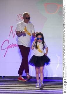 Jordi Rebellon and his daughter during the fashion show By Nerea Garmendia of his 2nd Anniversay at COAM in Madrid. June 06. 2016.  (201606006131)