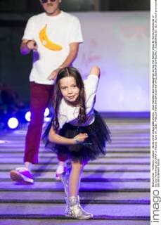 Jordi Rebellon and his daughter during the fashion show By Nerea Garmendia of his 2nd Anniversay at COAM in Madrid. June 06. 2016.  (201606006135)