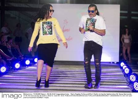 Maria Angeles Muñoz and Dioni Martin during the fashion show By Nerea Garmendia of his 2nd Anniversay at COAM in Madrid. June 06. 2016.  (201606006153)