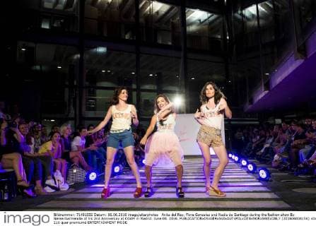 Anita del Rey, Flora Gonzalez and Nadia de Santiago during the fashion show By Nerea Garmendia of his 2nd Anniversay at COAM in Madrid. June 06. 2016.  (201606006156)