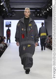 London, UK. 6 June 2016. A model walks the runway showcasing the fashion collection by Christy Newman from Kingston University (London) during Graduate Fashion Week 2016. GFW takes place at the Old Truman Brewery from 5 to 8 June 2016. Kingston University, Graduate Fashion Week 2016 