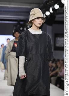 London, UK. 6 June 2016. A model walks the runway showcasing the fashion collection by Lucy Frost from Kingston University (London) during Graduate Fashion Week 2016. GFW takes place at the Old Truman Brewery from 5 to 8 June 2016. Kingston University, Graduate Fashion Week 2016 