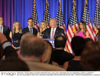 June 8, 2016 - Westchester, New York, United States - (160608) -- Westchester, June 8, 2016 -- Trump addresses members of the press and supporters during a press conference at Trump National Golf Club in Westchester, New York, United States on June 8, 2016. Westchester United States  - ZUMAn230