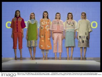 . 07 06 2016. London, United Kingdom. Ravensbourne show at Graduate Fashion Week 2016 in London.  xStephenxLockx xi-Imagesx IIM-12819-0013