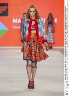 London, UK. 8 June 2016. A model walks the runway showcasing the fashion collection by Madia Boshon from the University of Northampton during The Best of Graduate Fashion Week 2016 show. GFW takes place at the Old Truman Brewery from 5 to 8 June 2016. Best of Graduate Fashion Week 2016, London, UK 