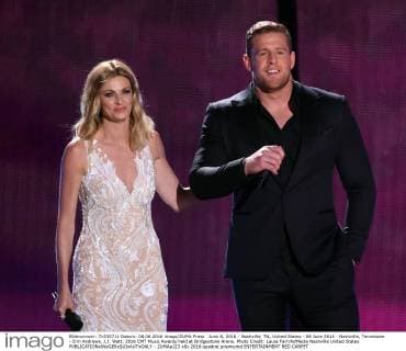 June 8, 2016 - Nashville, TN, United States - 08 June 2016 - Nashville, Tennessee - Erin Andrews, J.J. Watt. 2016 CMT Music Awards held at Bridgestone Arena. Photo Credit: Laura Farr AdMedia Nashville United States - ZUMAa123