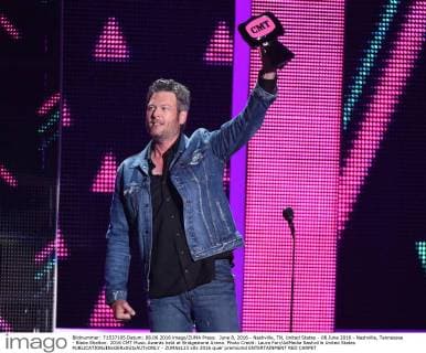 June 8, 2016 - Nashville, TN, United States - 08 June 2016 - Nashville, Tennessee - Blake Shelton. 2016 CMT Music Awards held at Bridgestone Arena. Photo Credit: Laura Farr AdMedia Nashville United States - ZUMAa123