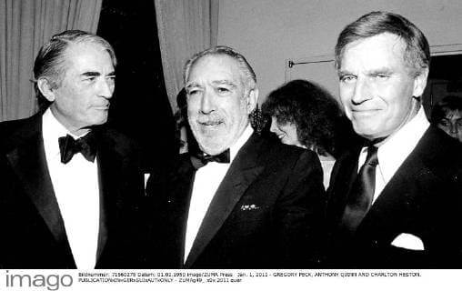 Jan. 1, 2011 - GREGORY PECK, ANTHONY QUINN AND CHARLTON HESTON. - ZUMAg49_
