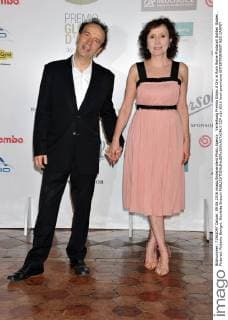 Verleihung Premio Globo d Oro in Rom Rome Photocall Golden Globes . Pictured: Roberto Benigni, Nicoletta Braschi  CCP