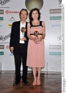 Verleihung Premio Globo d Oro in Rom Rome Photocall Golden Globes . Pictured: Nicoletta Braschi, Roberto Benigni  CCP