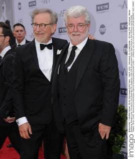June 9, 2016 - Hollywood, CA, United States - 09 June 2016 - Hollywood. Steven Spielberg, George Lucas. Arrivals for the American Film Institute s 44th Life Achievement Award Gala Tribute to John Williams held at Dolby Theater. Photo Credit: Hollywood United States - ZUMAa123