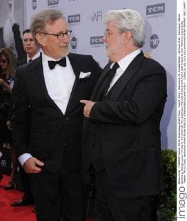 June 9, 2016 - Hollywood, CA, United States - 09 June 2016 - Hollywood. Steven Spielberg, George Lucas. Arrivals for the American Film Institute s 44th Life Achievement Award Gala Tribute to John Williams held at Dolby Theater. Photo Credit: Hollywood United States - ZUMAa123
