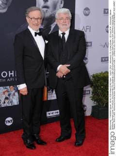 June 9, 2016 - Hollywood, CA, United States - 09 June 2016 - Hollywood. Steven Spielberg, George Lucas. Arrivals for the American Film Institute s 44th Life Achievement Award Gala Tribute to John Williams held at Dolby Theater. Photo Credit: Hollywood United States - ZUMAa123