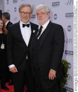 June 9, 2016 - Hollywood, CA, United States - 09 June 2016 - Hollywood. Steven Spielberg, George Lucas. Arrivals for the American Film Institute s 44th Life Achievement Award Gala Tribute to John Williams held at Dolby Theater. Photo Credit: Hollywood United States - ZUMAa123