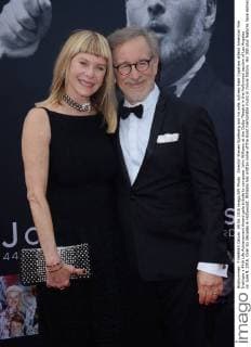 Director Steven Spielberg and his wife, actress Kate Capshaw attend American Film Institute s 44th Life Achievement Award gala tribute to composer John Williams at the Dolby Theatre in the Hollywood section of Los Angeles on June 9, 2016. Over six decades in Hollywood, Williams has written some of the most memorable music in movie history. His 100-plus features have earned 50 Academy Award nominations (making him the most-nominated living person), winning five times. Williams also received 22 Grammys, seven BAFTAs, five Emmys, four Golden Globes, a Kennedy Center Honor and the National Medal of Arts. And then there are all those iconic themes, the ones everyone in the world knows.  LAP2016060932 JIMxRUYMEN