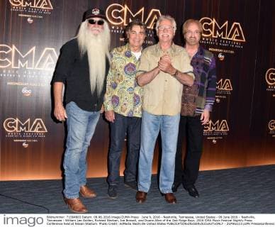 June 9, 2016 - Nashville, Tennessee, United States - 09 June 2016 - Nashville, Tennessee - William Lee Golden, Richard Sterban, Joe Bonsall, and Duane Allen of the Oak Ridge Boys. 2016 CMA Music Festival Nightly Press Conference held at Nissan Stadium. Photo Credit: AdMedia Nashville United States - ZUMAa123