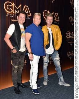 June 9, 2016 - Nashville, Tennessee, United States - 09 June 2016 - Nashville, Tennessee - Jay DeMarcus, Gary LeVox, Joe Don Rooney, Rascal Flatts. 2016 CMA Music Festival Nightly Press Conference held at Nissan Stadium. Photo Credit: AdMedia Nashville United States - ZUMAa123