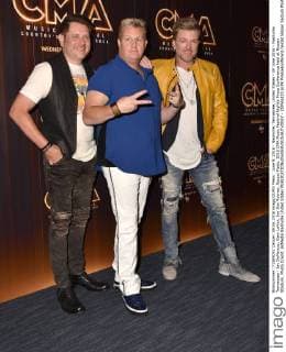 June 9, 2016 - Nashville, Tennessee, United States - 09 June 2016 - Nashville, Tennessee - Jay DeMarcus, Gary LeVox, Joe Don Rooney, Rascal Flatts. 2016 CMA Music Festival Nightly Press Conference held at Nissan Stadium. Photo Credit: AdMedia Nashville United States - ZUMAa123