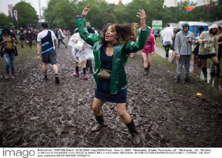 June 11, 2016 - Manchester, Greater Manchester, UK - Manchester , UK . Revellers in the mud at the Parklife music festival at Heaton Park in Manchester Manchester UK  - ZUMAl94_